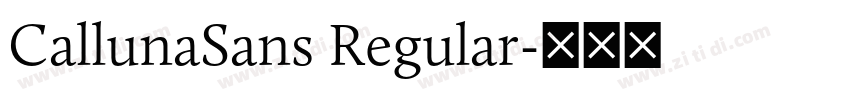 CallunaSans Regular字体转换